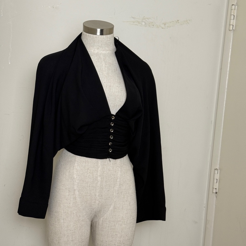 Zara Black Buttoned Blouse